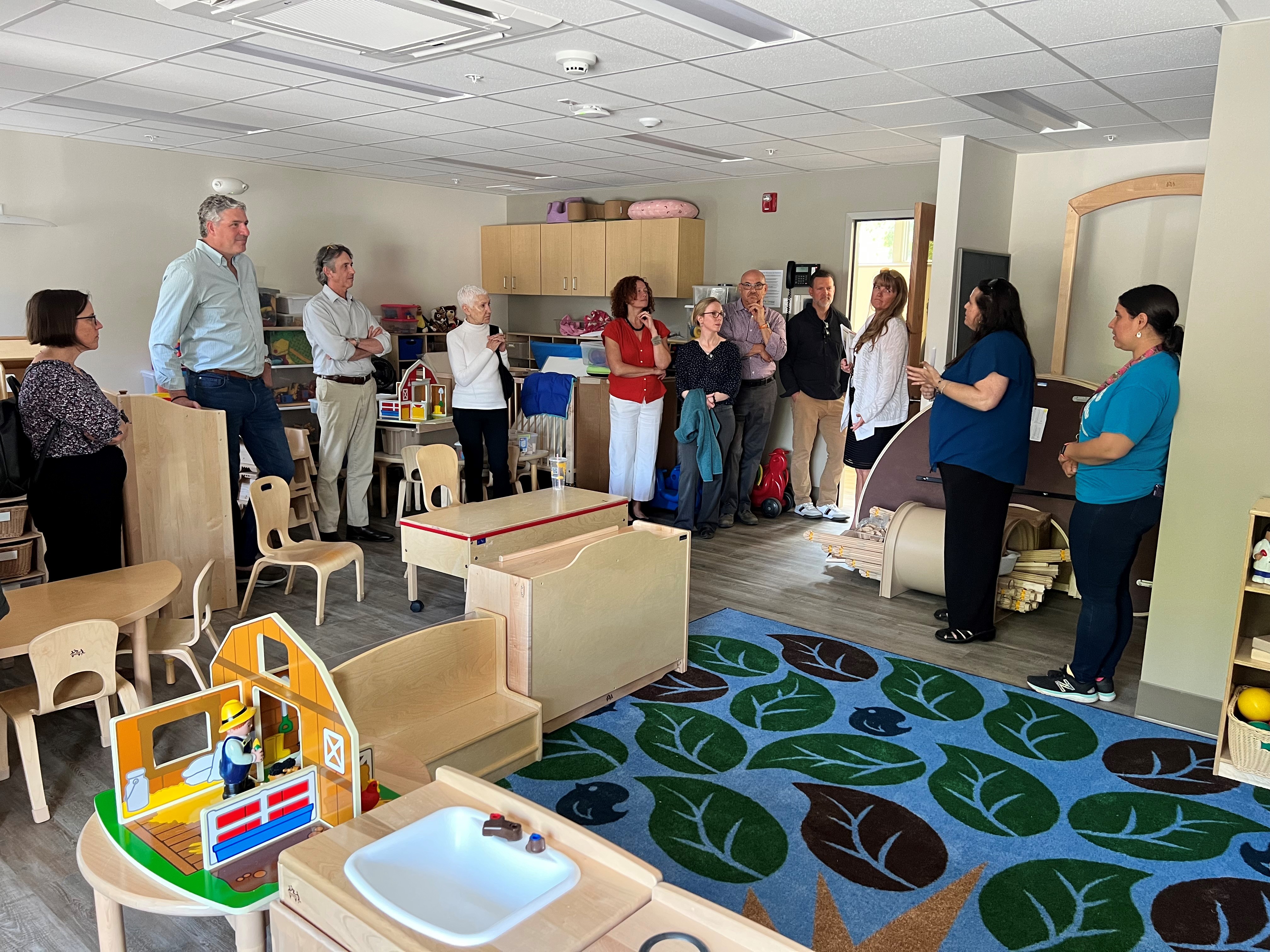 Foundation staff and board visited an expanded classroom at a local childcare provider in Lewiston, Maine