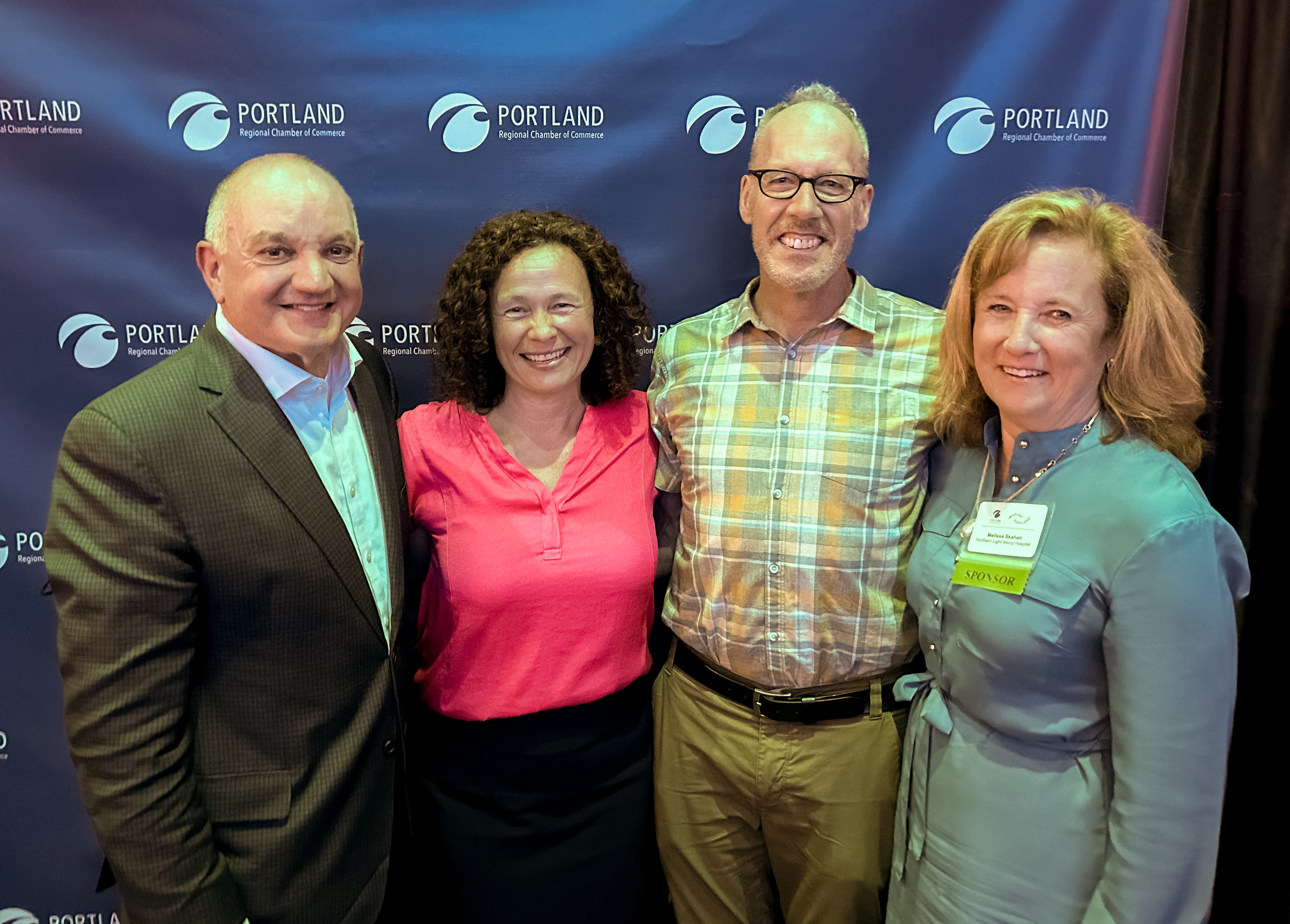 Nicole from John T. Gorman Foundation with partners from Northern Light Health and Community Housing of Maine