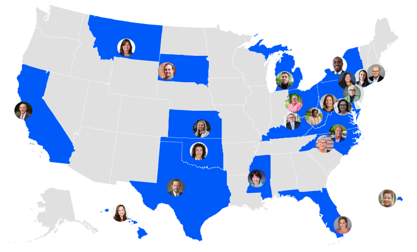 Map of Advisory Group Members