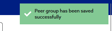 Peer group saved successfully