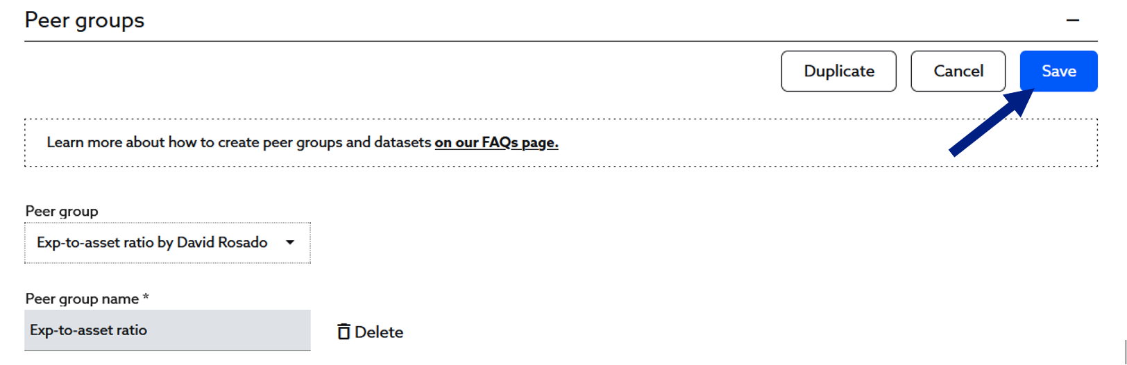 Save your peer group