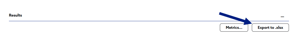 Click Export to xlsx