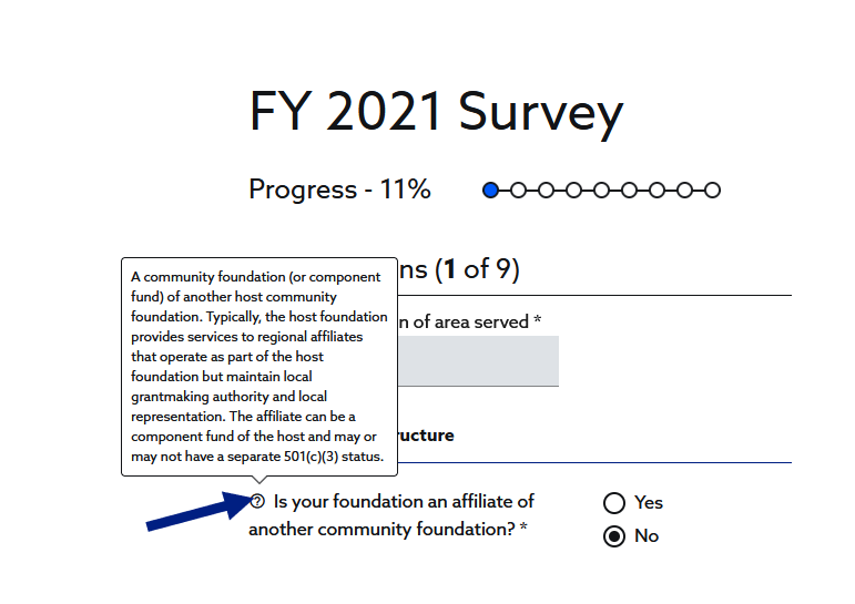 Hover over the question mark for more information