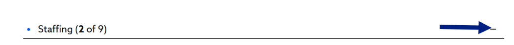 Click the minus sign to collapse a section or a question.